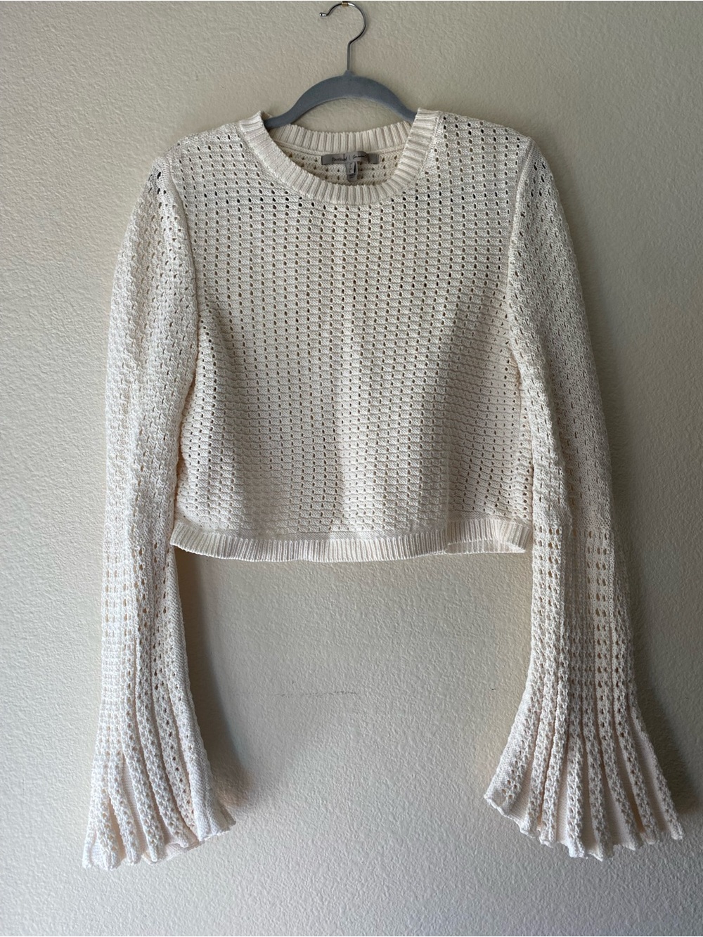 River Island Bell Sleeve Crochet Crop Top